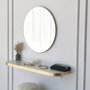 Hanah Home Espejo Dorado 60 cm Diámetro Elegante y Sofisticado para Hogar u Oficina